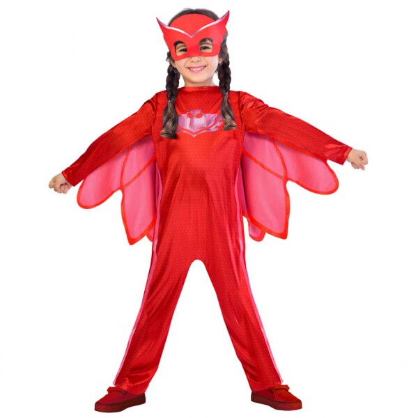Costum carnaval copii, Eroi in pijama, caracter Bufnita, Rosu,2-3ani, Funny Party Shop